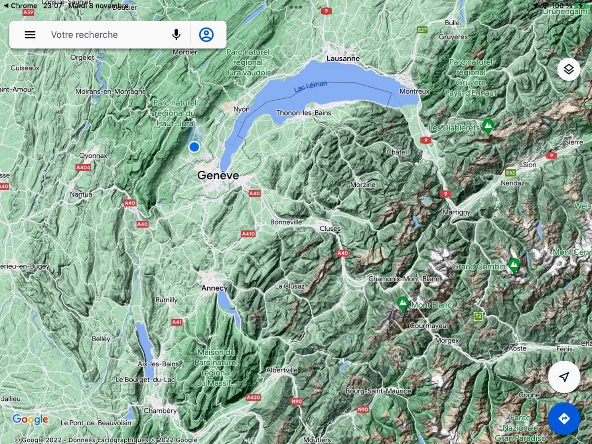 Location Chambres Le Panorama - Aeroport Geneve - Pays De Gex Chevry  Eksteriør billede